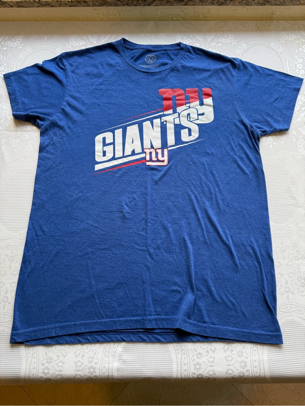 Hands high New York Giants Blue Graphic Print Tee Men’s Size L Shirt Activewear